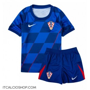 Croazia Seconda Maglia Bambino Europei 2024 Manica Corta (+ Pantaloni corti)